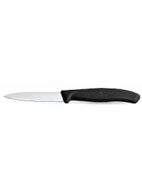 Cuchillo patatero Victorinox Swiss Classic 6.7603 8 cm hoja puntiaguda acero inoxidable suizo mango polipropileno negro.