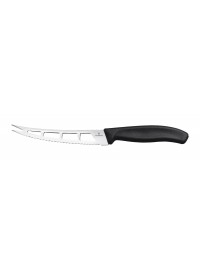 Cuchillo para mantequilla y queso crema Victorinox Swiss Classic 6.7863.13B hoja perforada dentada punta tenedor mango negro