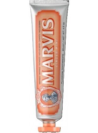 Pasta de dientes Marvis Ginger Mint 85 ml jengibre menta picante dulzor flúor xilitol anticaries sin conservantes Italia