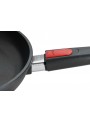 Detalle del sistema de mango desmontable de la sartén Woll NOWO Titanium 20 cm