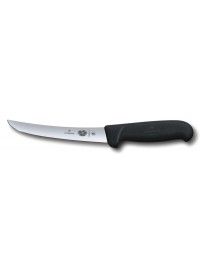 Cuchillo deshuesador curvo ancho Victorinox Fibrox 5.6503.15 hoja rígida 15 cm acero inoxidable suizo mango negro