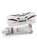 Crema de afeitar Proraso té verde y avena tubo 150 gr línea blanca pieles sensibles dosificación taza jabonera Italia