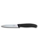 Cuchillo mondador Victorinox Swiss Classic 6.7703 10 cm mango negro hoja puntiaguda acero inoxidable suizo para pelar y trocear
