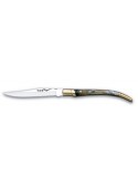 Estilete Nieto Línea Clásica 419-C con mango imitación cuerno de toro, virola de latón y hoja acero AN-58 de 8 cm