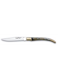 Estilete Nieto Línea Clásica 419-C con mango imitación cuerno de toro, virola de latón y hoja acero AN-58 de 8 cm