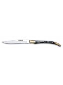 Estilete Nieto Línea Clásica 421-C con mango imitación cuerno de toro, virola de latón y hoja acero AN-58 de 11,5 cm