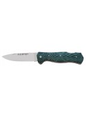 Navaja Nieto Línea Combate 683 con mango Mikarta canvas verde, separadores rojos, forro acero inoxidable y hoja AN-58 de 8 cm