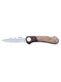 Navaja Nieto Línea Coyote 046 con mango de abedul rizado, virola de palo violeta y hoja acero AN-58 de 8 cm