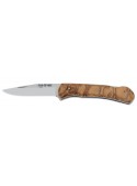 Navaja Nieto Línea Wolf 260-O con mango de olivo natural, hoja clip point acero AN-58 de 8 cm y cierre lockback