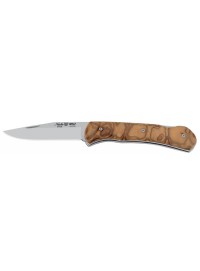 Navaja Nieto Línea Wolf 260-O con mango de olivo natural, hoja clip point acero AN-58 de 8 cm y cierre lockback