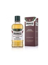 Loción after shave profesional Proraso sándalo 400 ml con caja línea roja formato profesional