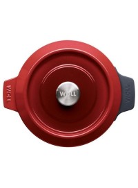 OLLA WOLL IRON HIERRO FUNDIDO ROJA 124CI DE 24 cm.