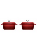 SET DE 2 CACEROLAS WOLL IRON MINI HIERRO FUNDIDO ROJA DE 10 cm.