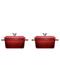 SET DE 2 CACEROLAS WOLL IRON MINI HIERRO FUNDIDO ROJA DE 10 cm.