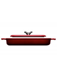 PARRILLA WOLL IRON HIERRO FUNDIDO ROJA 628-2CI DE 28 x 28 cm.