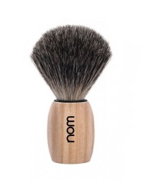 Brocha de afeitar NOM by Mühle OLE 81 PA tejón puro mango madera fresno natural redondeado nudo 21mm línea NOM Alemania