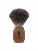 Brocha de afeitar NOM by Mühle OLE 81 PS tejón puro mango fresno oscuro silueta redondeada nudo 21mm línea NOM Alemania