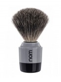 Brocha de afeitar NOM by Mühle MARTEN 81 GR tejón puro mango bicolor negro gris brillo cuello característico nudo 21mm Alemania
