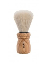 Brocha de afeitar NOM by Mühle Alfred 15 PA cerda jabalí mango madera fresno barnizada nudo 21mm afeitado clásico Alemania