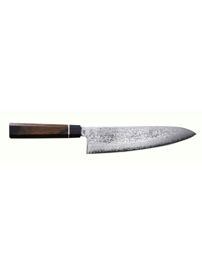 Cuchillo japonés Chef Suncraft Senzo Black 20 cm Damasco negro -  Ganivetería Roca