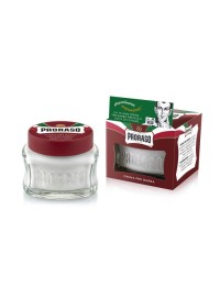 Crema pre-afeitado Proraso sándalo y karité 100 ml línea roja emoliente barbas duras piel seca Italia