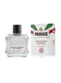 Bálsamo after shave Proraso té verde y avena 100 ml línea blanca pieles sensibles sin alcohol aloe vera almendras Italia