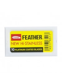 PAQUETE DE 10 HOJAS DE AFEITAR FEATHER