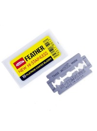 PAQUETE DE 10 HOJAS DE AFEITAR FEATHER