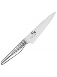 Puntilla KAI Seki Magoroku Shoso AB-5163 12 cm acero inoxidable 5CR15MoV 56 HRC mango inox 18-8 rectificado convexo Seki Japón