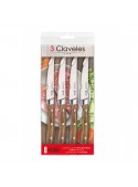 SET DE 4 CUCHILLOS CHULETEROS KOBE 3 CLAVELES
