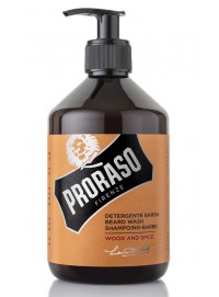 CHAMPÚ PARA BARBAS WOOD AND SPICE DE PRORASO DE 500 ml.