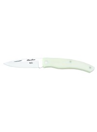 Navaja Nieto Línea Manolina 400-W con mango de Mikarta blanca y hoja acero AN-58 de 7,5 cm