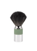 Brocha de afeitar MÜHLE NEO Salvia Green fibra sintética vegana verde cromo brillante estuche serie NEO Alemania