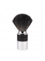 Brocha de afeitar MÜHLE NEO Black fibra sintética negra vegana mango metal cromo nudo afeitado clásico serie NEO Alemania