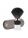 Brocha de afeitar MÜHLE NEO Black fibra sintética negra vegana mango metal cromo nudo afeitado clásico serie NEO caja