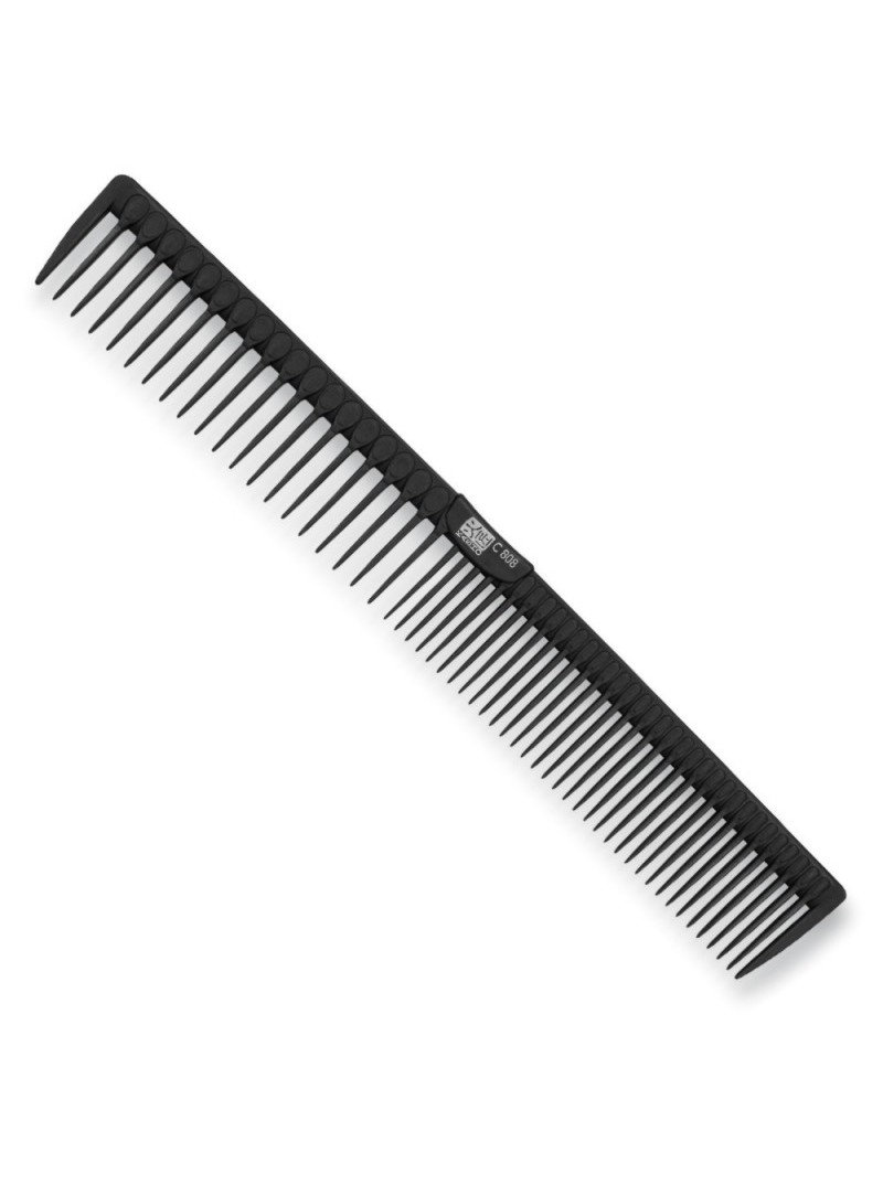 Peine Kai Kasho C808 de carbono todo uso con doble graduación de dientes 20,7 cm