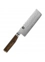 Nakiri KAI Shun Premier TDM-1742 14 cm acero VG-MAX 32 capas damasco Tsuchime 175 g mango Pakka hecho a mano Seki Japón