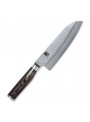 Santoku KAI Shun Premier TDM-1702 18 cm acero VG-MAX 32 capas damasco Tsuchime 215 g mango Pakka hecho a mano Seki Japón