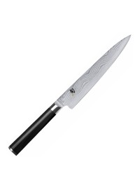 Cuchillo multiuso KAI Shun Classic DM-0701 15 cm acero VG-MAX 32 capas damasco 61 HRC mango Pakka negro japonés Seki Japón