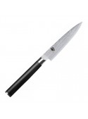 Cuchillo office KAI Shun Classic DM-0716 10 cm acero VG-MAX 32 capas damasco 61 HRC mango Pakka negro japonés Seki Japón
