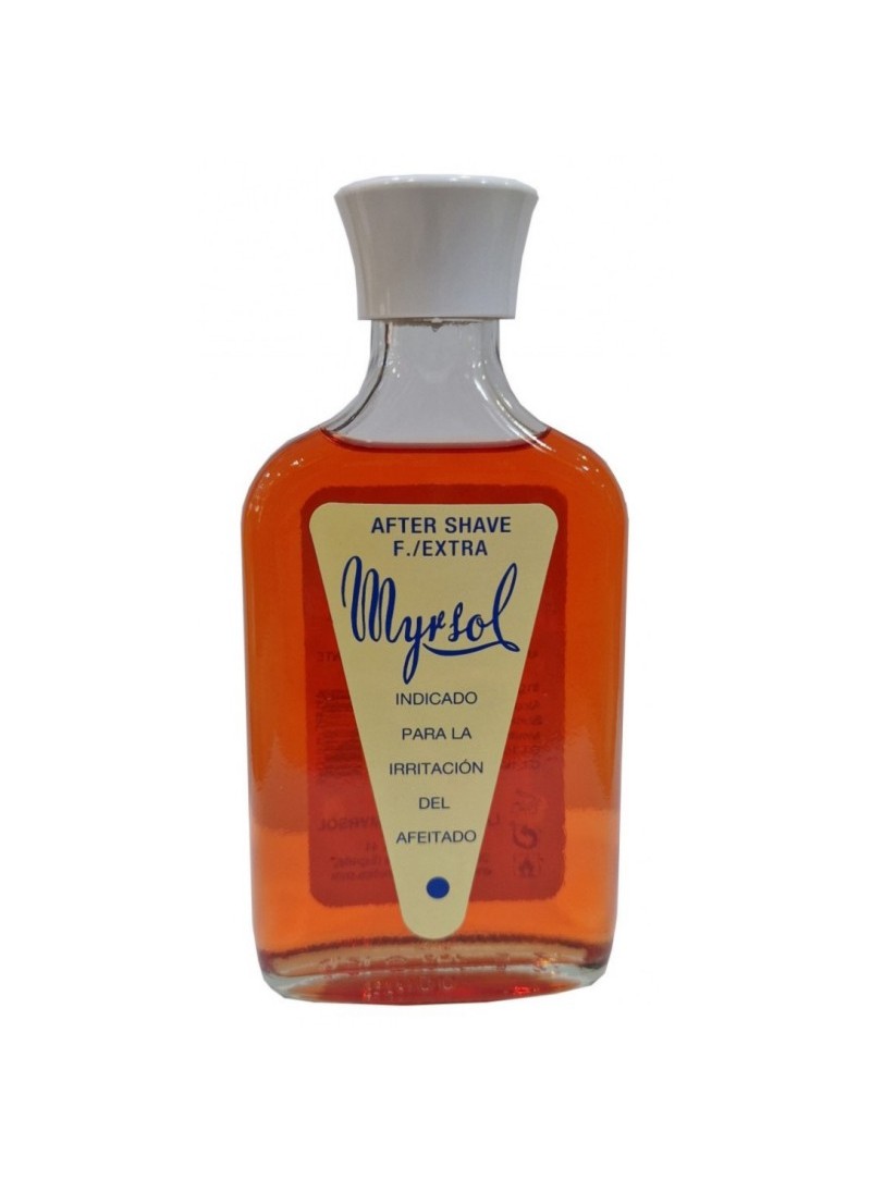 Masaje Myrsol Extra 180 ml after shave alcohólico mentol frescor irritación post-afeitado clásico español Barcelona