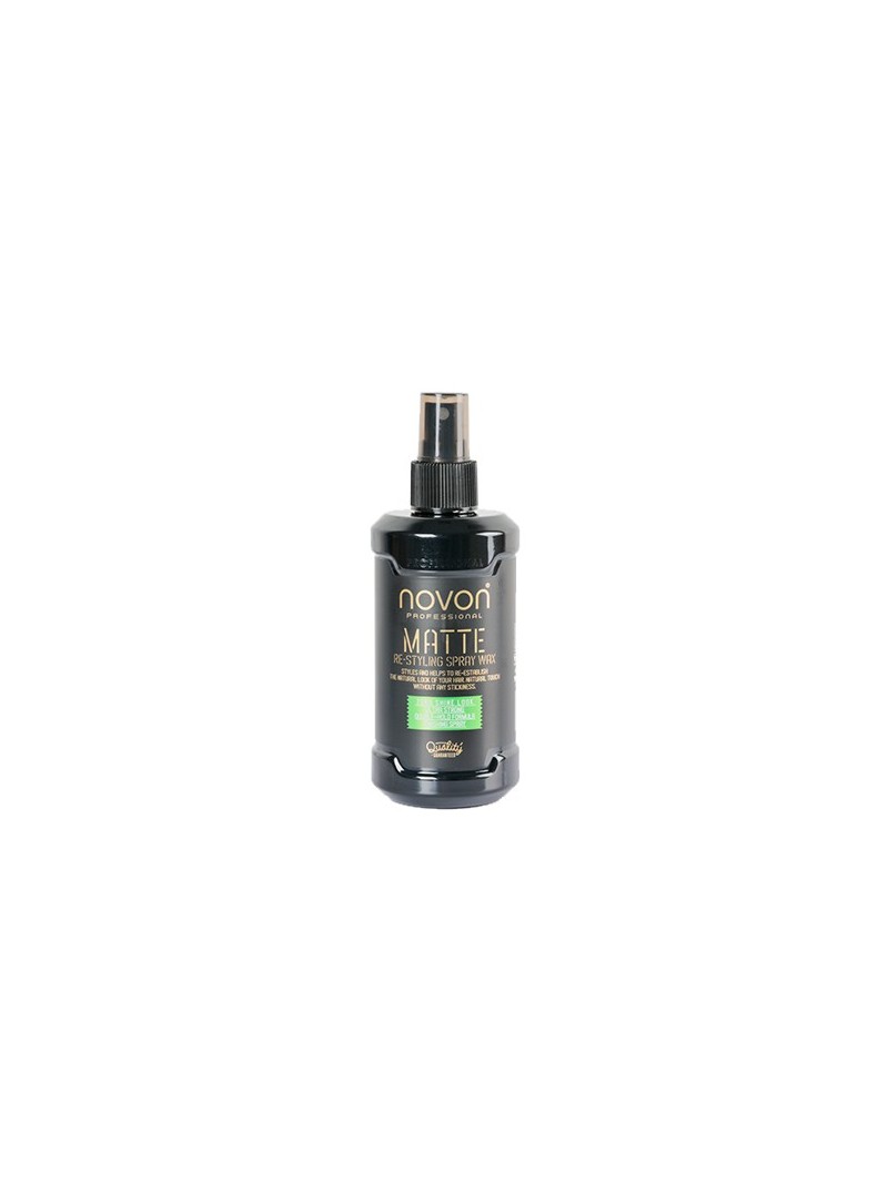 MATTE RE-STYLING SPRAY WAX NOVON PROFESSIONAL 200 ml.