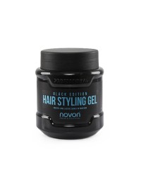 Gel de peinado Novon Hair Styling Gel Black Edition 700 ml fijación fuerte 24 horas sin residuos