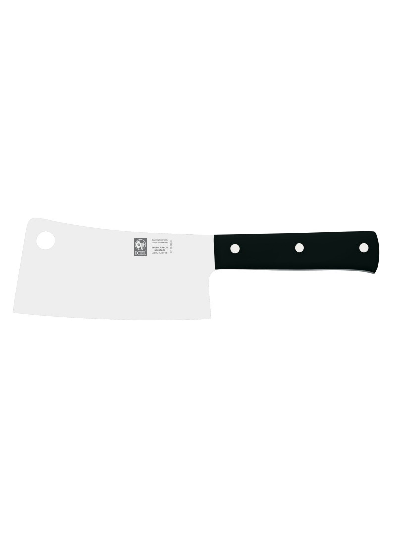 Cuchilla de golpe ICEL 15 cm 625 gr hoja acero inoxidable alto carbono para carnicería y cocina profesional